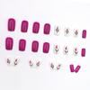 Comércio Exterior Estilo Simples Europeu e Americano Bagas Rosa Vermelho Roxo Flor Unha Peça Temperamento High-grade Sense Branco Nicho Wear Armor