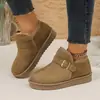 Hebilla de Cinturón Otoño e Invierno Zapatos de Algodón Birkenstock con Más Terciopelo Zapatos Peludos Cálidos para Mujer Calzado Exterior Perezoso Transfronterizo Zapatos para Mujer