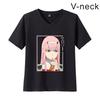 Nova camiseta masculina japonesa Darling in the FranXX moda casual manga curta verão transfronteiriça
