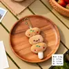 Novo Pingente de Pelúcia Criativo Oden, Decoração Fofa e Realista para Mochila de Comida, Chaveiro, Brinquedo de Boneca Presente