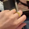 Método antiguo elemento heredado anillo acero titanio chapado oro 18k textura mate esmerilada anillo comida amantes personalidad no se decolora