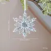 Decoración Navideña de Producto Nuevo Transfronteriza Copo de Nieve de Acrílico Transparente Campana Colgante de Ángel para Árbol de Navidad