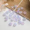 Névoa de Lótus flor de chifre pequena gradiente vidro diy brincos de miçangas feitos à mão acessórios grampo de cabelo antigo material para adorno de roupa chinesa