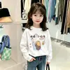 Primavera/Otoño 2026 Nuevo para Bebés Niños Super Bonita Camiseta de Algodón Puro Otoño Temprano Niñas Manga Larga Estampado de Dibujos Animados