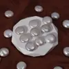 Un lado botón de perla barroca brillante partículas naturales de agua dulce material para joyería DIY cuentas sueltas al por mayor