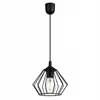 Lámpara Colgante E27 Forma de Jaula Hierro Negro Estilo Industrial, Minimalista Nórdico Comedor Barra de Bar Dormitorio Lámpara Colgante Geométrico de Rejilla