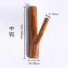 Gancho Creativo de Rama de Árbol Vintage Estilo Nórdico, Gancho Adhesivo de Madera Maciza sin Taladro, Gancho Decorativo de Rama para Pared Estilo Pastoral
