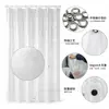 Cortina de Ducha para Baño de PEVA Impermeable y Antimoho, Separación Húmedo/Seco, Transparente, Gruesa, de Seda, Magnética, sin Taladro
