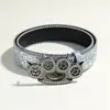 Cinturón con hebilla de garra de tigre con pedrería en stock, serie brillante Y2K, cinturón decorativo estilo punk para mujer, venta al por mayor