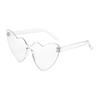 Gafas de Sol Diagonales con Forma de Corazón Estilo Nuevo 2024, Montura Personalizada Sin Marco Tendencia Estilo Callejero Gafas de Corazón para Fiesta