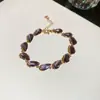 Pulsera de Cierre de Flor con Circonita, Chapada en Oro Real de 18 Quilates, Pulsera Retro de Moda y Exquisita, Joyería de Lujo Ligero y de Gama Alta para Mujeres