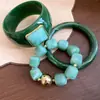 Pulseira Quadrada Redonda de Acrílico Transfronteiriça Europeia e Americana Conjunto de Três Peças Senso de Design Pulseira de Nicho Joia de Mão Versátil para Mulheres Atacado