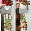 Producto Terminado: Cubierta de Taza Floral de Dopamina de Primavera, Cubierta de Taza Floral de Dopamina de Transformación de Ganchillo de Hilo, Colgante de Bolsa de Flor Pequeña