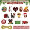 36 Peças Ornamentos de Madeira para Pendurar Dia dos Namorados Decoração de Amor Formato de Coração Anão Madeira Vazada Gnomo Casamento Festa em Casa