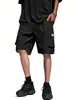 Pantalones cortos de verano para hombre, holgados, de talla grande, deportivos, con múltiples bolsillos, rectos, de marca de moda.