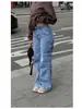 Pantalones vaqueros azules rectos de alta elasticidad para mujer, versátiles, de moda, casuales, para Amazon, AliExpress, sitio independiente transfronterizo