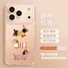 Capa Transparente de Cachorro Dachshund Rosa para iPhone 17 iPhone 16 Pro Max Capa de Celular Feminina Fofa Macia