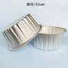 Venta al por mayor de fábrica taza redonda de aluminio de color de 125 ml para hornear taza de pudín de nailon rosa taza de papel de hojalata molde para pastel