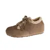 Aumento de Altura Interior de 5 cm Zapatos Birkenstock para Mujer Otoño 2025 Nuevo Versátil Retro Casual Zapatos Peludos de Suela Blanda Zapatos de Algodón Calientes