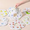 Baberos para Bebé al por Mayor, Baberos de Algodón Puro Clase a para Saliva, Baberos de Gasa de Seis Capas, Baberos Absorbentes de Pétalo para Bebé