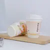 Venta al por mayor de fabricantes Tazas desechables para bebidas calientes de leche de soja, Tazas engrosadas personalizadas con tapas para llevar el desayuno, Empaque para leche de soja y gachas