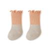 Calcetines de algodón peinado para bebé, calcetines hasta la pantorrilla para niños, calcetines de madera con combinación de colores para primavera y otoño, calcetines sin costuras para bebé, clase A, para recién nacido