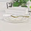 Conjunto de Pratos e Travessas de Porcelana Europeia Família D Série Tigre Porcelana Fina Exquisita Prato de Jantar para Banquete Restaurante Casa