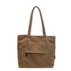 Bolso de Gran Capacidad Estilo Perezoso para Mujer 2024 Nuevo Estilo Simple Casual Bolso de Lona para Estudiantes Universitarias Bolso de Clase para Mujer