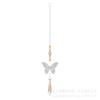 Colgante de cristal manualidades de jardinería decoración de sala de estar colgante copo de nieve color AB danza de mariposas flor plancha mariposa