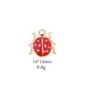Pingente de Joaninha Sete-Estrelas para Artesanato Acessórios de Joias em Liga de Zinco Colar Brincos