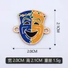 Tema de Baile de Máscaras Estilo Europeu Pingente com Gotejamento de Óleo Acessórios para Joias Artesanais DIY Pingente de Máscara Personalizado Acessórios Atacado