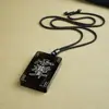 Madera de azufaifo incrustada con plata, Colgante de sándalo morado, Amuleto de Dios del Trueno estilo chino incrustado de ébano, Joyería taoísta de la Osa Mayor y Menor, Hecho a medida