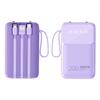 Power Bank de Quatro Fios Exportado com Design Criativo, Fino e Leve, Grande Capacidade, Carregamento Rápido, Fonte de Alimentação Móvel Portátil, Brinde com Impressão de Logotipo