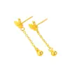 Tienda de oro con arena dorada sombra de mariposa dorada borla de mago pendientes para mujer ligera de lujo de alta gama pendiente para regalo de novia para madre