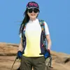 Ropa de Secado Rápido para Mujer de Manga Corta con Cuello Alto para Correr, Deportes, Montañismo, Verano, Elástica, Amigable con la Piel, Transpirable, Top Casual, Camiseta de Secado Rápido