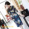 Vestido Cheongsam Bordado Ai Qi Talla Grande 6XL Nuevo de Primavera y Verano 2020 Vestido Cheongsam Talla Grande de Largo Medio Vestido de Manga Media para Chica Gordita