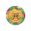 Decoración para Fiesta de Cumpleaños de Hoja de Palmera Tiki Hawaiano Vaso de Papel Desechable Plato de Papel Servilleta Cuchillo, Tenedor y Cuchara Suministros de Vajilla