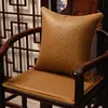 Almofada de Cadeira Chinesa Verão Fresco Assento de Rattan Respirável Círculo Cadeira de Jantar Almofada de Cadeira Tapete de Rattan Esponja Almofada de Sofá Mogno Antiderrapante