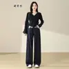 Colección Otoño 2026: Pantalones Casuales Sueltos de Pierna Recta Estrecha, de Pierna Recta Estrecha, Adelgazantes y Ceñidores de Cintura, de Moda, Versátiles, de Nuevo Diseñador para Mujer