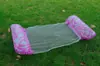 Water Mesh Recliner dobrável inflável encosto listrado Float Row Water Amusement Float Row Mount Source Factory