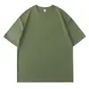 Camiseta de Algodón Manga Corta para Hombre Verano Transpirable Cuello Redondo Camiseta Deportiva Exterior Color Sólido Ropa de Trabajo Comercio Exterior Mayorista