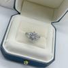 Anillo Abierto Nuevo de Girasol Shake Tone Transmisión en Vivo Moda para Mujer Elegante Princesa Micro Zircón Flor Anillo de Diamantes
