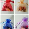 Bolsa de gasa de organza con cordón para regalo de joyería 9*12 se puede hacer según sea necesario