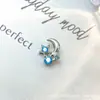 Brincos de Liga de Titânio F-136 com Design de Lua e Estrela G23 Titânio Rosca Interna Zircônia Piercing Labial Brincos Joias Piercing Adorno de Cabeça