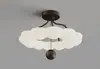 Lámpara de Techo para Dormitorio Estilo Antiguo Color Nogal Vintage Estilo Silencioso Lámpara de Dormitorio Principal Estilo Crema Lámpara para Habitación de Niños Sala de Lectura