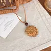 Collar Tejido Estilo Bohemio Étnico Corazón de Amor Luna para Mujer, Diseño Largo Vintage con Colgante Único