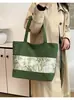 Bolso de Estilo Nacional de Nuevo Estilo Chino Transfronterizo Bolso de Mano para Mujer Primavera 2025 Nuevo Versátil Estilo Extranjero Bolso de Lona Bolso Tote de Gran Capacidad