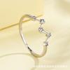 Anillo Brillante de Estrella de Plata de Ley 925 Nuevo 2021 para Mujer, Estilo Popular de Celebridad de Internet de Moda