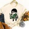 Camiseta casual de anime levi ackerman Camiseta con estampado de personaje de Attack on Titan Algodón