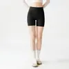 Shorts de yoga sin costuras de tacto nude de cintura alta para mujer, alta elasticidad, transpirables, no se enrollan, adecuados para el uso diario como leggings